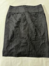 Calvin Klein Women's Gray Rear Zip & Slit Pull-On Skirt Size 10 Waist 32" image 8