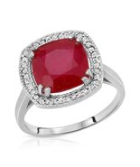 Galaxy Gold GG 14K Solid Yellow Gold Natural Ruby Cushion Solitaire Ring... - $1,880.99