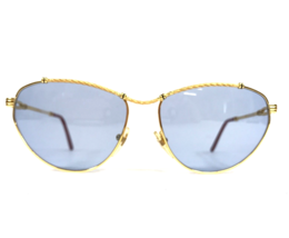 Porta Romana Sonnenbrille MOD.691 3 Gold Cat Eye Rahmen Blau Gläser 58-16-135 - £42.96 GBP