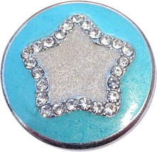 Twinkle Twinkle Little Star Blue Snap Charm - £2.36 GBP