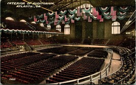 Vtg Postcard c 1908 Interior of Auditorium - Atlanta Georgia Unused - £8.50 GBP