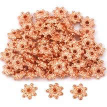 Bali Spacer Flower Copper Plated Beads 7mm 60Pcs Approx. - £5.29 GBP