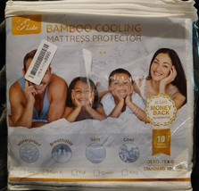 LUTE 100% Waterprooof Mattress Protector Full, Ultra Soft Bamboo Cooling NEW - £22.90 GBP