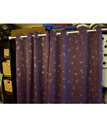 PAIR Of CURTAIN PANELS SALE 7&#39; Purple Silver Window Curtains &amp; Wall deco... - $552.05 MXN