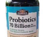 Elixeed Probiotics 70 Billion CFU 25 Strains w/ Prebiotic 90 Vegan Caps ... - $24.74