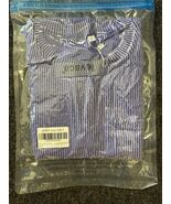 levaca Ribbed Cap Sleeve T Shirt with Front Pocket Blue Size S - $343.10 MXN