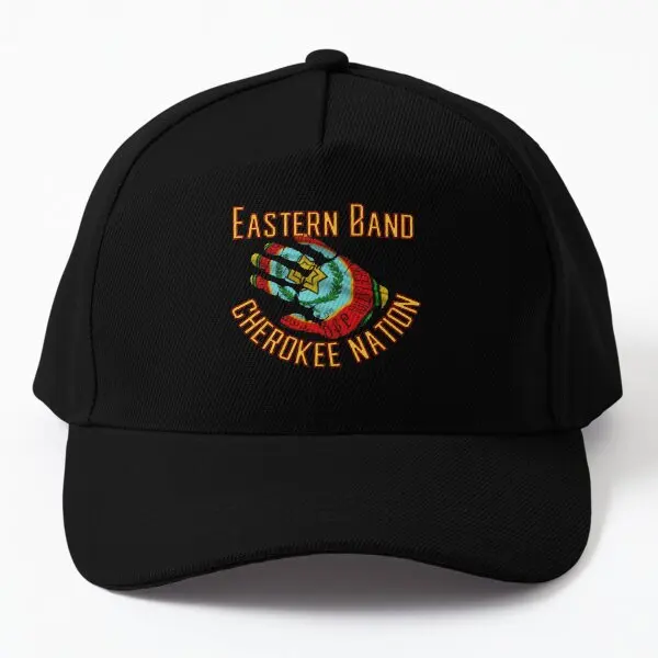 Eastern Band Cherokee Nation Handprint F Baseball Cap Hat Black Snapback  - $13.99