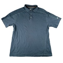 Kuhl Wayferer Mens XL Short Sleeve Polo Shirt Wildfibre Organic Cotton Blue - £24.68 GBP