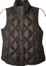 Eddie bauer Women Med 700 Fill Power Goose Down Brown Quilted EB700 Puff... - £46.69 GBP