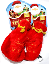 2 Santa&#39;s Toy Sack Crinkle Me For Dogs Holiday Treat Holder Gift Bag - £20.33 GBP