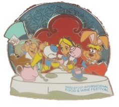 Disney Alice in Wonderland Epcot Food Wine Festival 25th Anniversary LE 3000 pin - £15.78 GBP