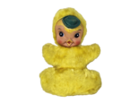 8&quot; VINTAGE RUBBER FACE YELLOW DUCK MUSICAL WIND UP STUFFED ANIMAL PLUSH TOY - $132.05