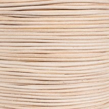25 Yards Of Solid Round 2Mm Natural Real And Genuine Leather Cord For Use As Bra - £20.50 GBP
