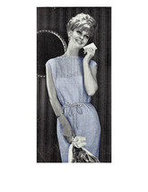 60s Simple Shift Dress with Scalloped Edge - machine knitting pattern (PDF 1213) - £3.04 GBP