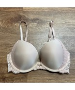 Victorias Secret Nude Dream Push Up Bra Womens Size 32D Beige Lace Padde... - $27.72