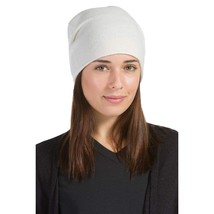 Women&#39;S 100% Pure Cashmere Fashionable Slouchy Beanie (Cream) - £64.54 GBP