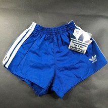 Vintage Adidas Running Shorts Youth Boys M (24-26) Royal Blue White Stripes USA - £44.41 GBP