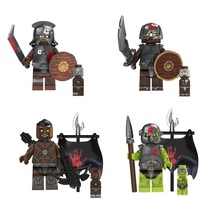 The Lord of the Rings Orcs Uruk-hai Soldiers 4pcs Minifigures Building Toy - $11.49