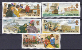 ZAYIX Guernsey 515-519 MNH Military War Siege of Castle Cornet 101623S91M - £3.27 GBP