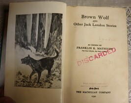 Vintage Hardcover Brown Wolf by Jack London 1930 Macmillan Company - £11.41 GBP