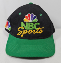 Vintage NBC Sports Black Green Hat Cap Snapback Sports Specialties - $373.45 MXN