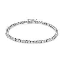 Exquisite Lab Grown Diamond Tennis Bracelet in 14k White Gold - $1,088.00+