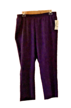 Allison Daley Ladies Dress Pants Purple Elastic Waist Pockets Plus Sz 22W Nwt!! - £21.17 GBP