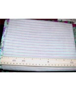 Beige Grey &amp; Red NARROW STRIPE Cotton Quilting Fabric 2 yds x 45 in wide - $11.99