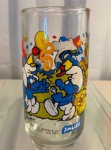 Baker Smurf Promotional Collectible Drinking Glass Peyo Vintage 1983 - £7.73 GBP