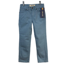 Cherokee Boys Washed Chino Pants Borage Blue Straight Leg Adjustable Wai... - $22.79