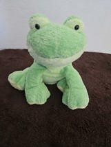 2006 TY Pluffies Leapers Frog Green Plush Stuffed Animal Toy 8&quot; Plastic Eyes - £16.11 GBP