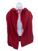 Red Burgundy Hooded Velvet Cloak Cape Wizard Vampire Witch w/ Adjustable Strap - £19.97 GBP