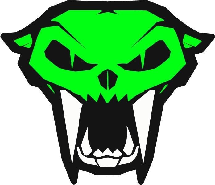Arctic Cat Skull Decal Sticker 10" Full Color Lime Green Sled ATV Truck Trailer