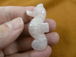 (Y-SEAH-566) pink Rose Quartz Seahorse sea GEM gemstone carving aquarium... - £11.03 GBP