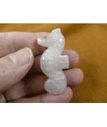 (Y-SEAH-566) pink Rose Quartz Seahorse sea GEM gemstone carving aquarium... - €11,94 EUR