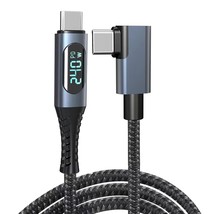 Usb 4 Cable, Right Angle Pd 240W Dual Supports 8K Hd Display Usb C Cord ... - £31.45 GBP