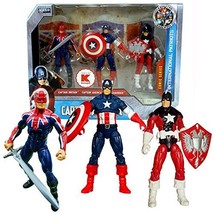 Marvel Year 2011 Captain America The First Avenger Series 3 Pack 4 Inch ... - $64.99