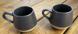 2 Levi’s x Target Speckled Black Stoneware Matte Base 14oz Mugs Coffee C... - $34.96