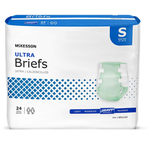 Ultra Adult Incontinence Briefs, Disposable, Unisex, Small, 24 Count, 4 ... - £48.55 GBP