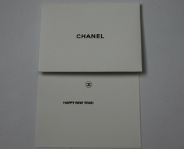 Authentic CHANEL Happy New Year! White Greeting Card &amp; Envelope Blank Gift Set - £6.19 GBP