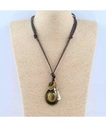 RETRO COWBOY HAT CHARM NECKLACE Adjustable Long Leather Cord Mens Charm ... - $183.64 MXN