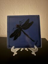 Rocky Mann Dragonfly Art Blue Tile Bar Harbor ME 6x6 (w/o Stand) - $28.57