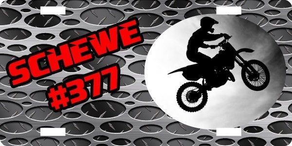 Custom Motocross Personalized License Plate ALUMINUM Your Name & Number Free
