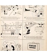 1950 Statler William Penn Hotel Pittsburgh Advertisement Comic Strip Vtg... - $54.84 CAD