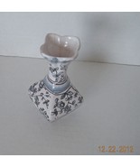  Portuguese Conimbriga  Mini Pottery Vase Hand Painted Blue White Signed - £8.01 GBP