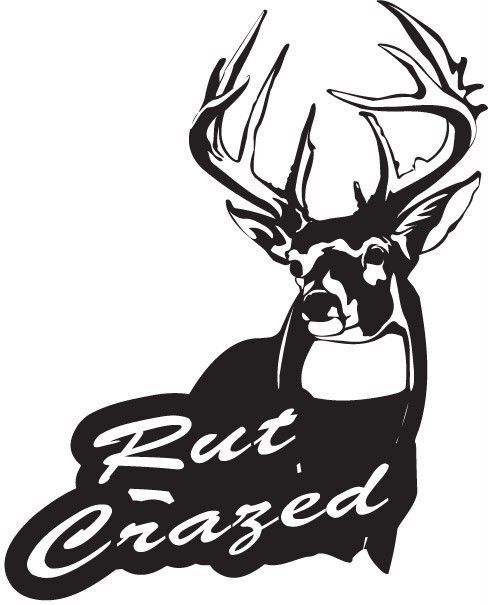 Rut Crazed 7" Bowtech PSE Hoyt Whitetail Buck Hunting Sticker Truck Window Decal