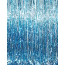 3.2 Ft X 9.8 Ft Metallic Tinsel Foil Fringe Curtains Party Photo Backdrop Party  - £36.37 GBP