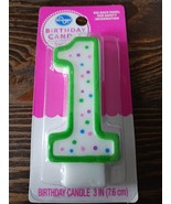 #1  BIRTHDAY CANDLE, 3-INCH Number 1, new - £5.60 GBP