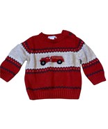 Janie and Jack Firetruck Boys Pullover Sweater Sz 3-6 months - €16,37 EUR