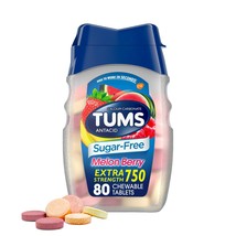 Tums Extra Strength Heartburn Relief Chewable Antacid Tablets Melon BERRY(80 Ct) - £18.99 GBP